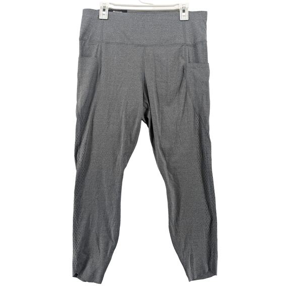 Members Mark Leggings XXL Gray Perforated Everyday Ankle Performance Casual Gym - Picture 1 of 11